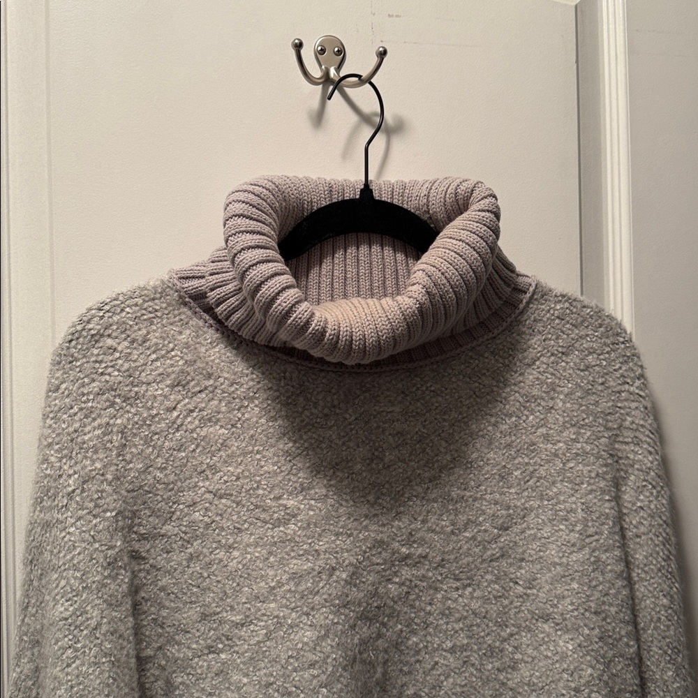 Free People Heather Gray Turtleneck Sweater